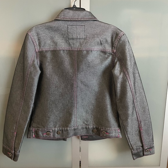 Guess premium jeans jacket . Almost metallic grey color . Unique style! - Picture 2 of 4
